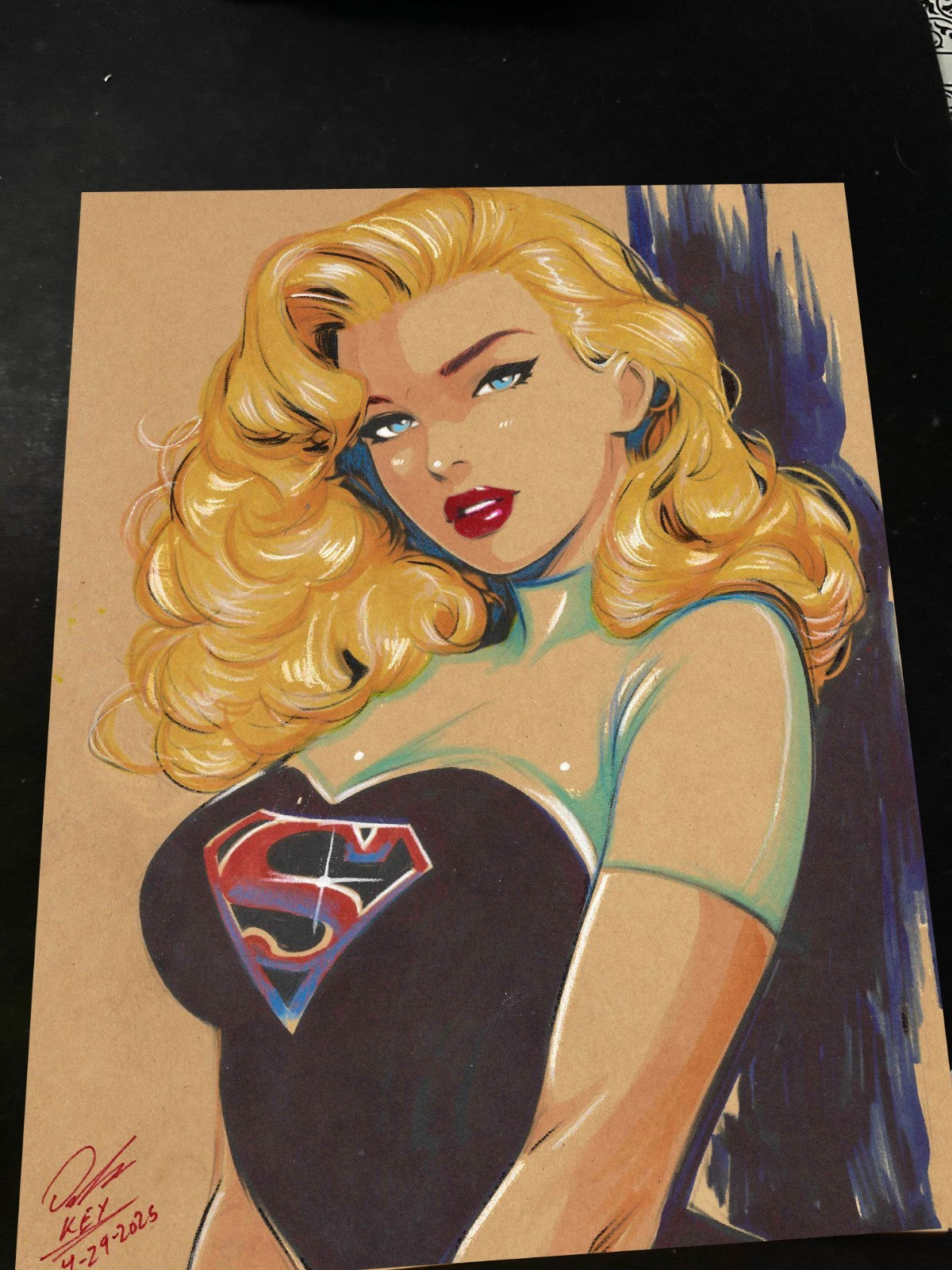 Superwoman Art Print Signed 8.5x11 | Art by Keyeske