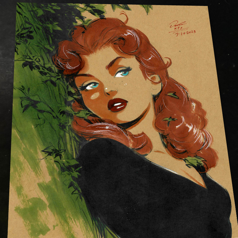Poison Ivy Art Print Signed 8.5x11 | Art by Keyeske