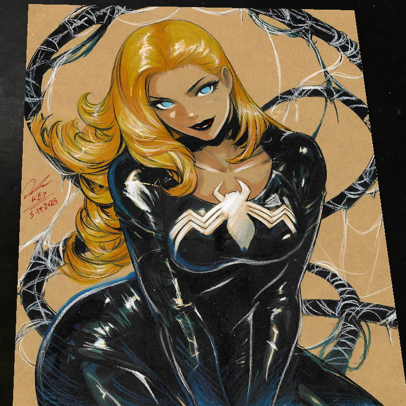 Gwen Stacy x Venom Art Print Signed 8.5x11 | Art by Keyeske
