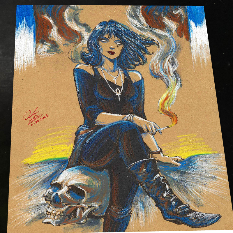 Death of the Endless Art Print Signed 8.5x11 | Art by Keyeske