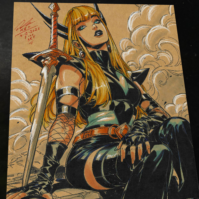 Magik X-Men Art Print Signed 8.5x11 | Art by Keyeske