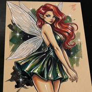 Fairy Original Art Print Signed 8.5x11 | Art by Keyeske