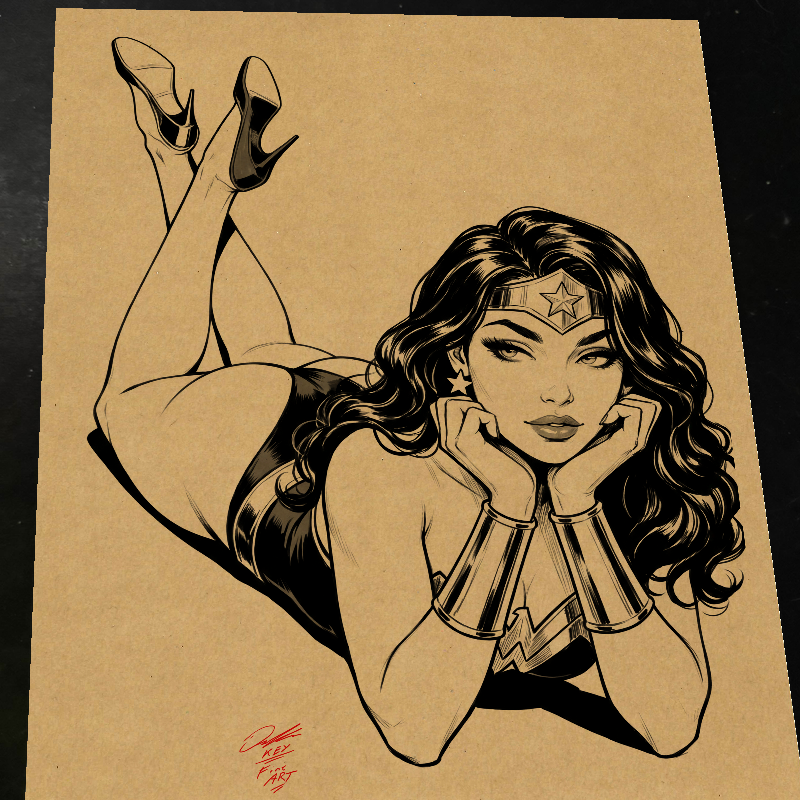 Wonder Woman art print by Keyeske