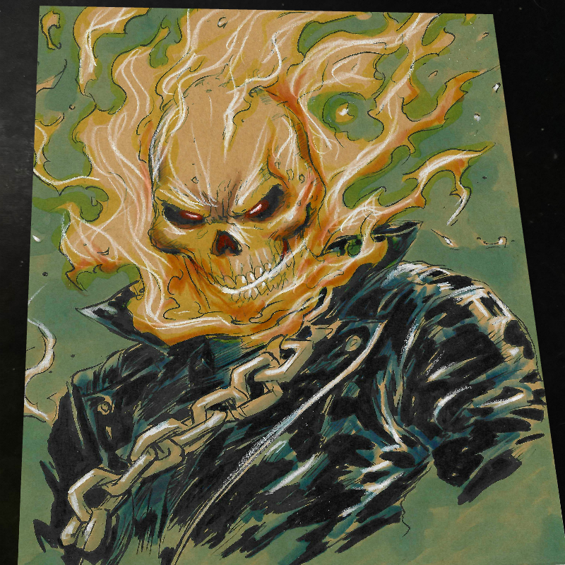 Ghost Rider - Marvel art print by Keyeske