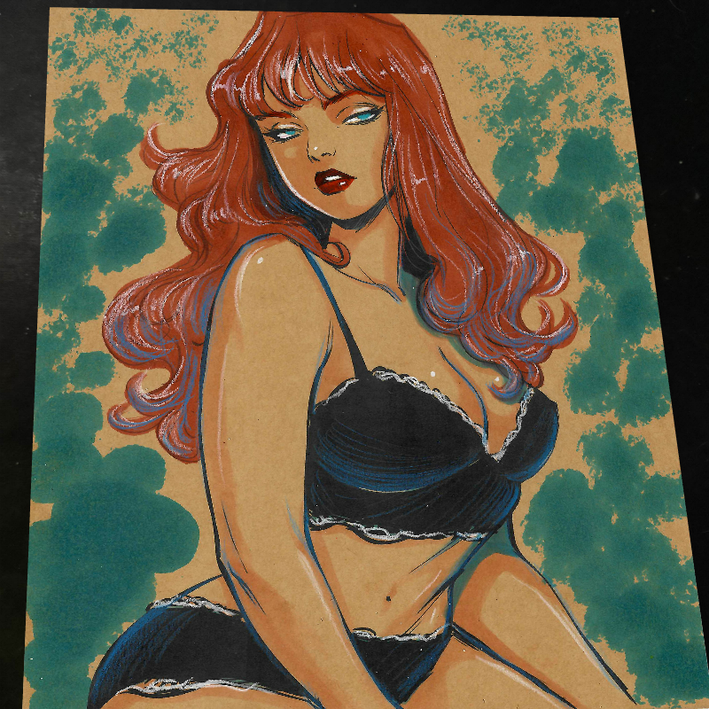 Mary Jane Watson Art Print Signed 8.5x11 | Art by Keyeske