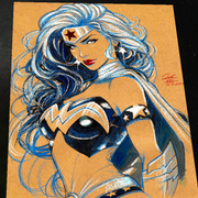 Wonder Woman Art Print Signed 8.5x11 | Art by Keyeske