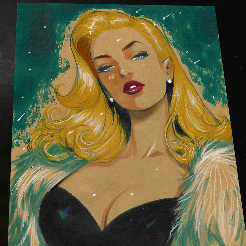Emma Frost X-Men Art Print Signed 8.5x11 | Art by Keyeske
