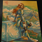 Laufey Marvel Art Print Signed 8.5x11 | Art by Keyeske