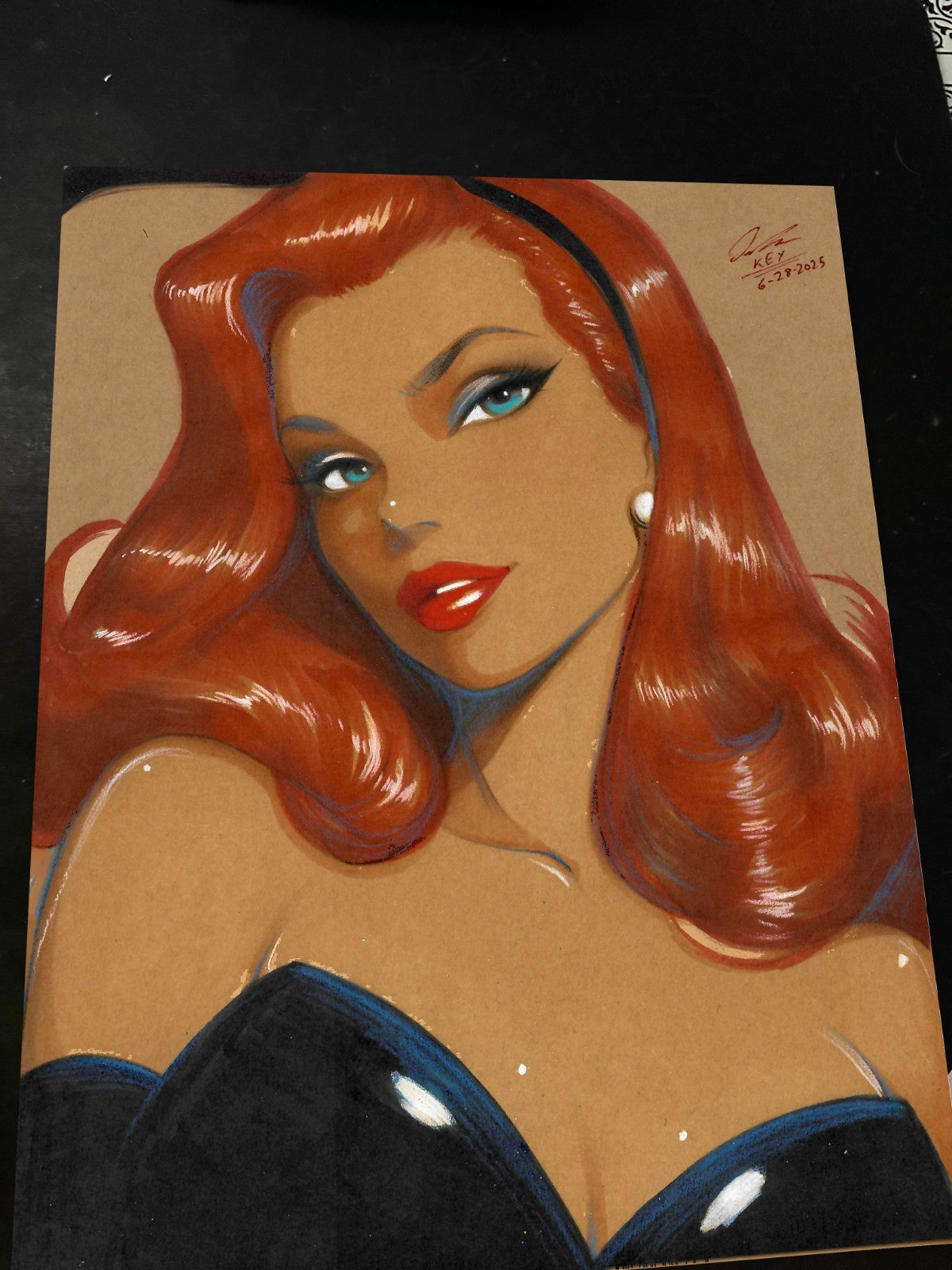 Jessica Rabbit Art Print Signed 8.5x11 | Art by Keyeske