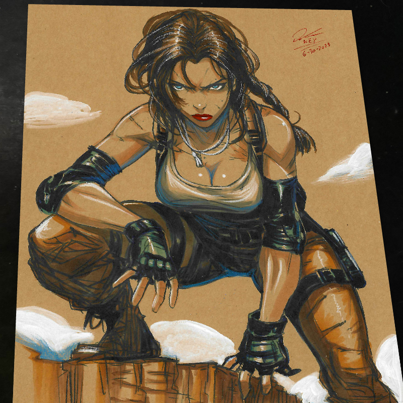 Lara Croft Art Print 8.5x11 Art by Keyeske - Marvel art print by Keyeske