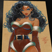 Wonder Woman Art Print Signed 8.5x11 | Art by Keyeske