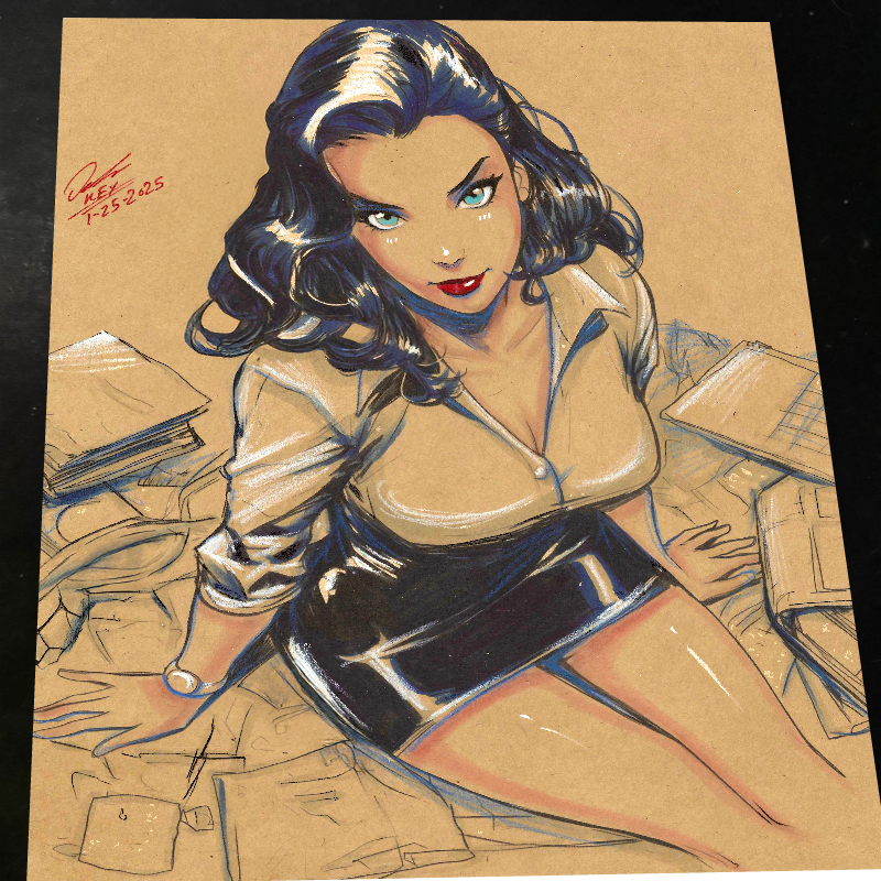 Lois Lane Art Print Signed 8.5x11 | Art by Keyeske