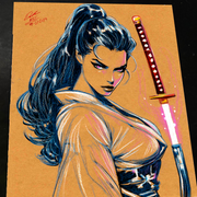Psylocke Art Print Signed 8.5x11 | Art by Keyeske