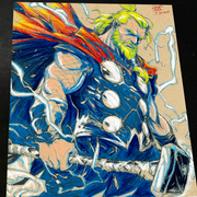 Thor Art Print Signed 8.5x11 | Art by Keyeske