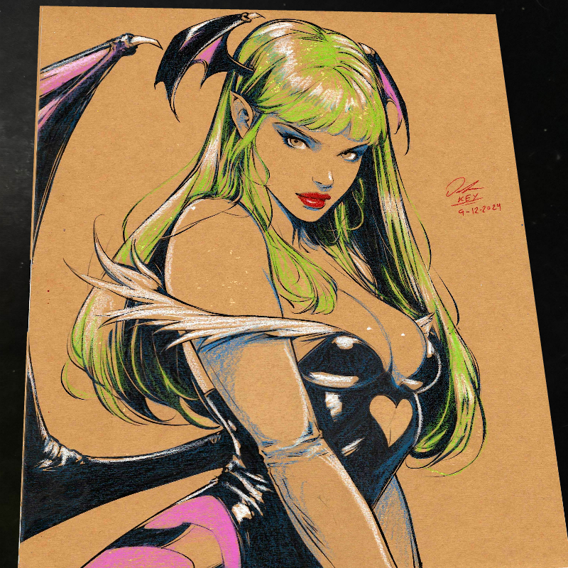 Mary Jane x Venom Art Print Signed 8.5x11 | Art by Keyeske