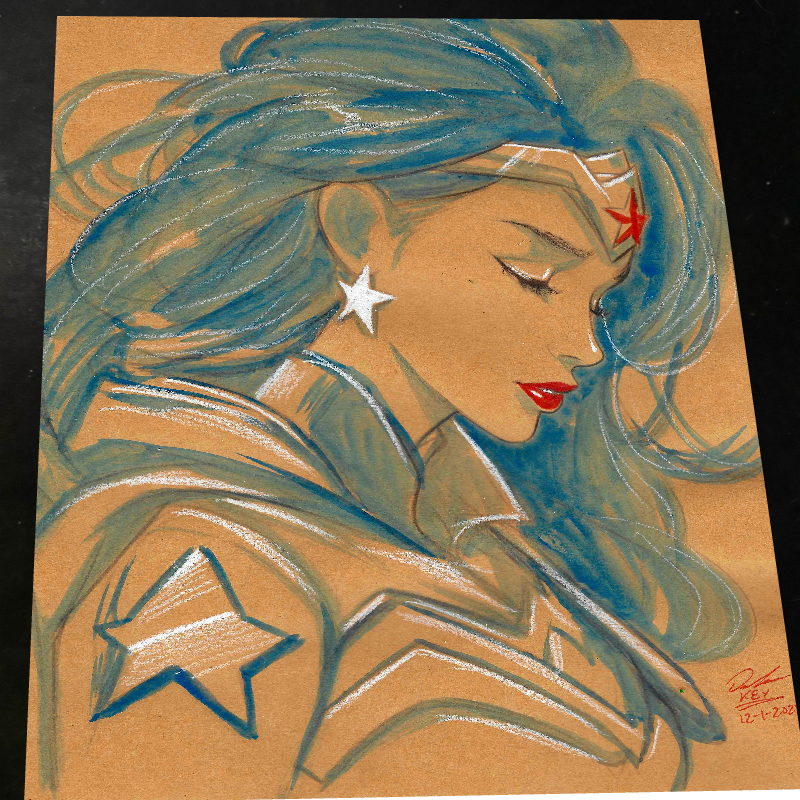 Wonder Woman art print by Keyeske