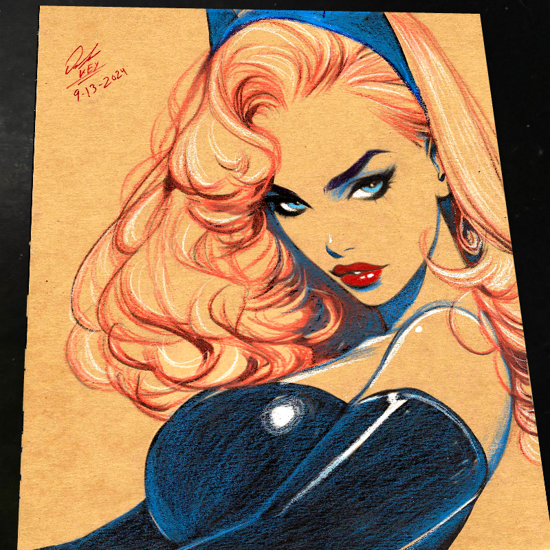 Batgirl Art Print Signed 8.5x11 | Art by Keyeske