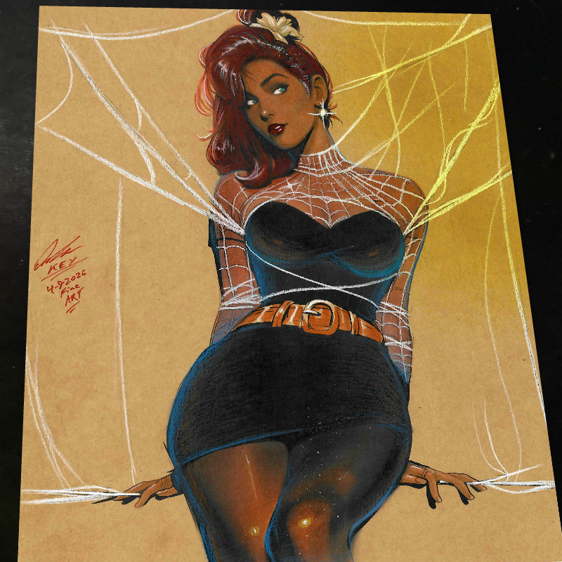 Mary Jane Watson Art Print Signed 8.5x11 | Art by Keyeske