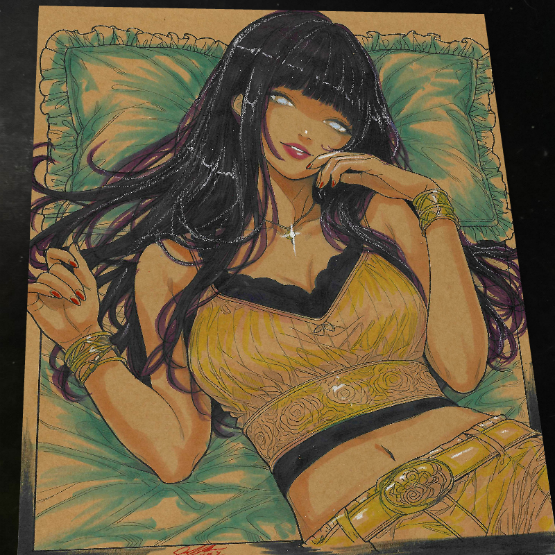 Hinata Hyuga Naruto - Marvel art print by Keyeske