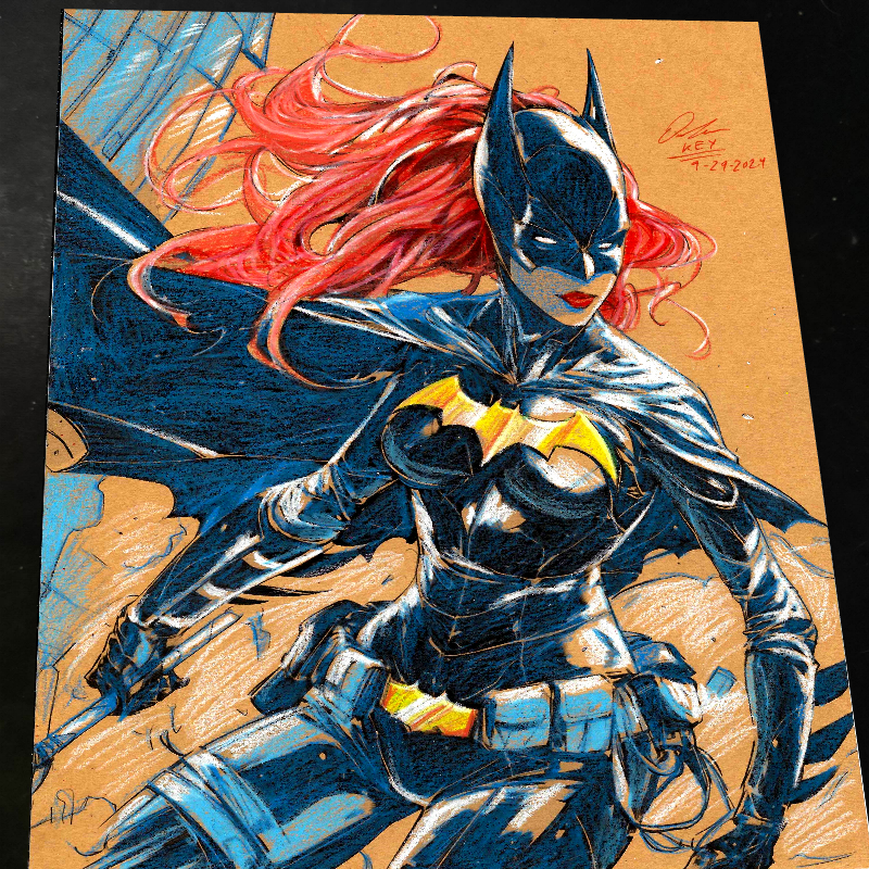 Batgirl Art Print Signed 8.5x11 | Art by Keyeske