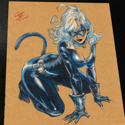 Black Cat - Marvel art print by Keyeske