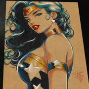 Wonder Woman Art Print Signed 8.5x11 | Art by Keyeske