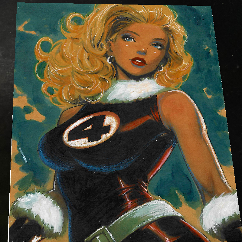 Sue Storm Fantastic 4 Art Print Signed 8.5x11 | Art by Keyeske