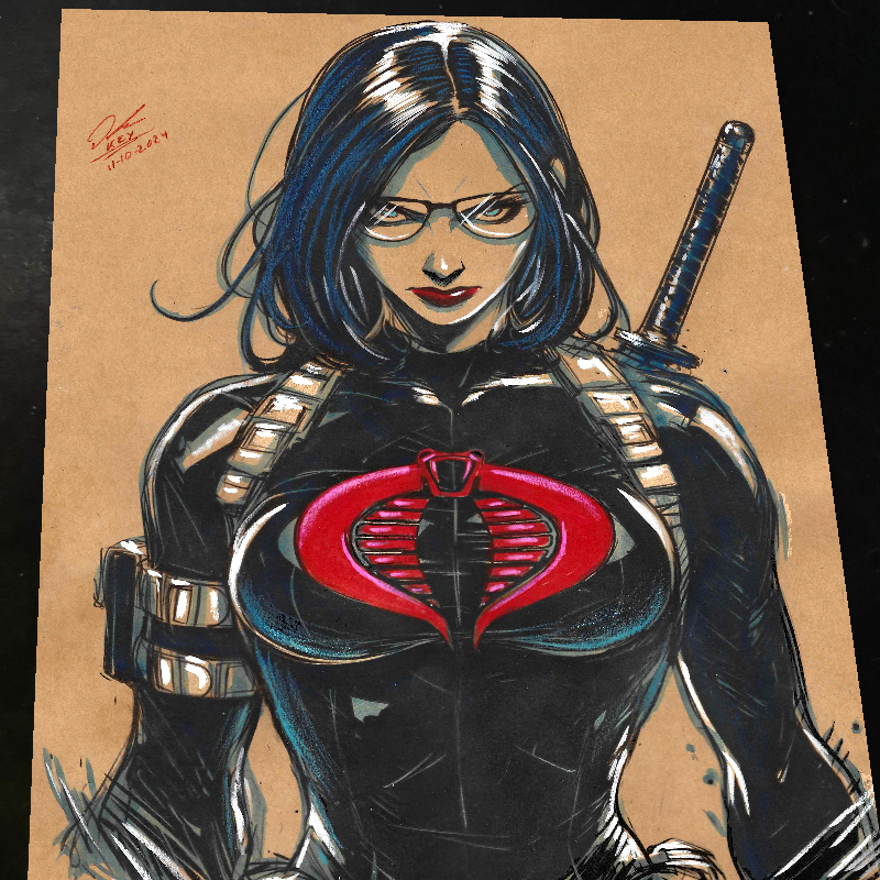 Baroness G.I. Joe Art Print Signed 8.5x11 | Art by Keyeske