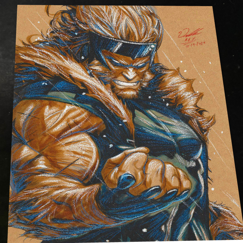 Sabretooth X-Men Art Print Signed 8.5x11 | Art by Keyeske