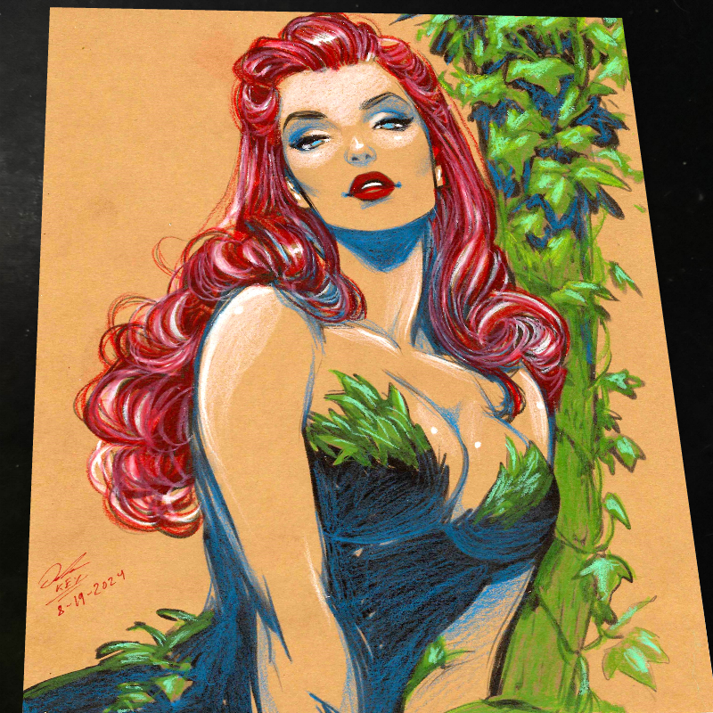 Poison Ivy Art Print Signed 8.5x11 | Art by Keyeske