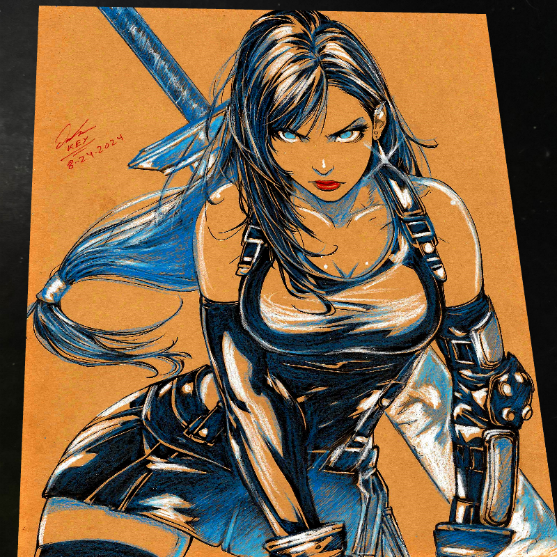 Tifa Lockhart Art Print 8.5x11 Art by Keyeske