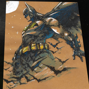 Batman DC Comics Moonlit Hero art print by Keyeske