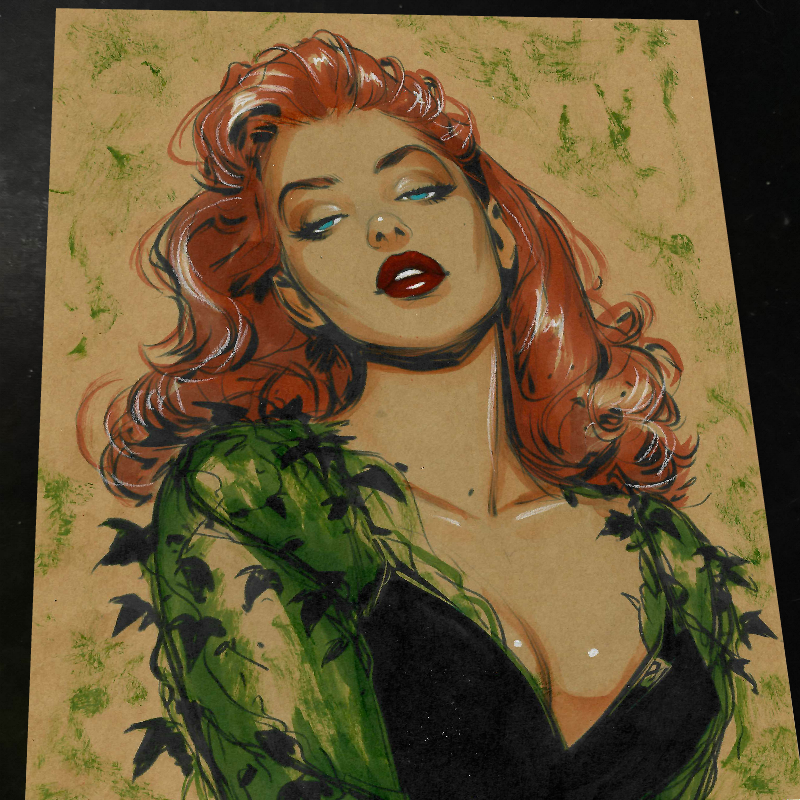 Poison Ivy Art Print Signed 8.5x11 | Art by Keyeske