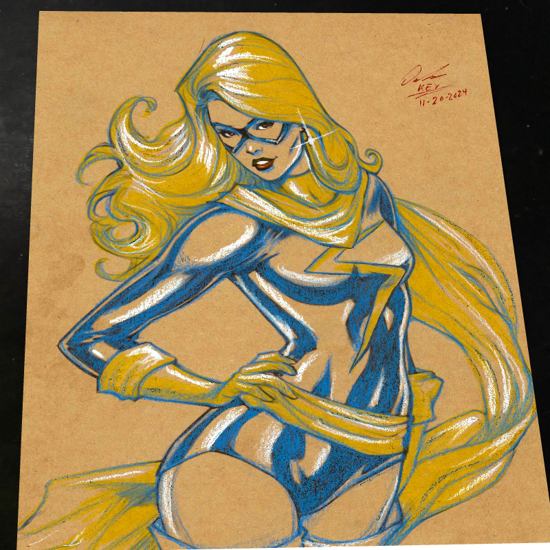 Ms. Marvel Art Print Signed 8.5x11 | Art by Keyeske
