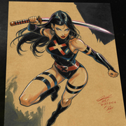 Psylocke Art Print Signed 8.5x11 | Art by Keyeske