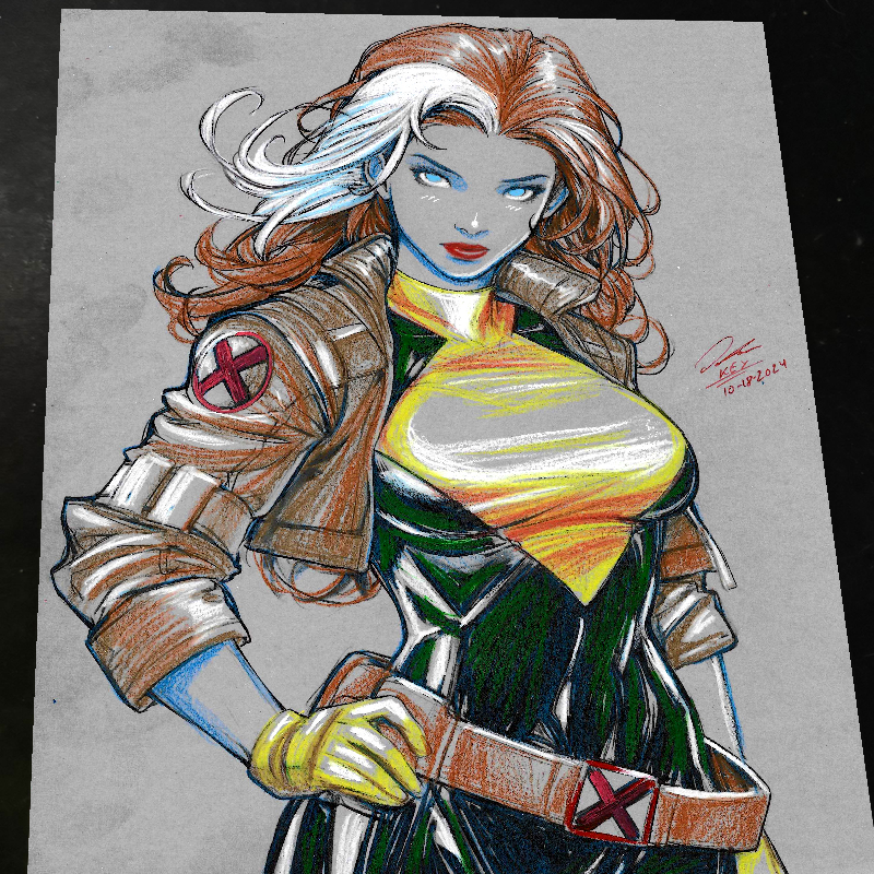 Rogue X-Men Art Print Signed 8.5x11 | Art by Keyeske