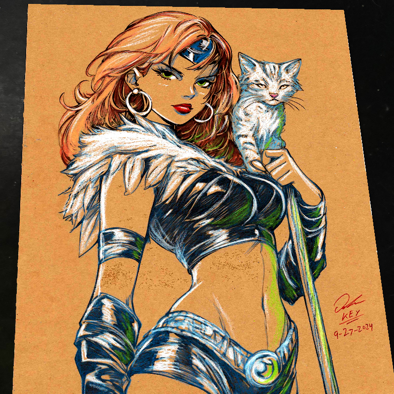 Jungle Girl Art Print Signed 8.5x11 | Art by Keyeske