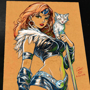 Jungle Girl Art Print Signed 8.5x11 | Art by Keyeske