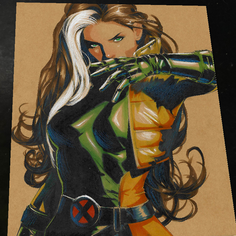Rogue X-Men Art Print Signed 8.5x11 | Art by Keyeske