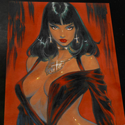 Vampirella Art Print Signed 8.5x11 Art by Keyeske - Marvel art print by Keyeske