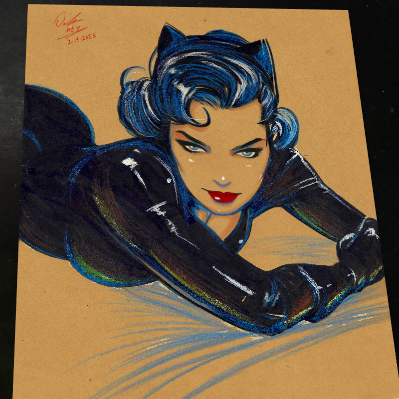 Catwoman - Marvel art print by Keyeske