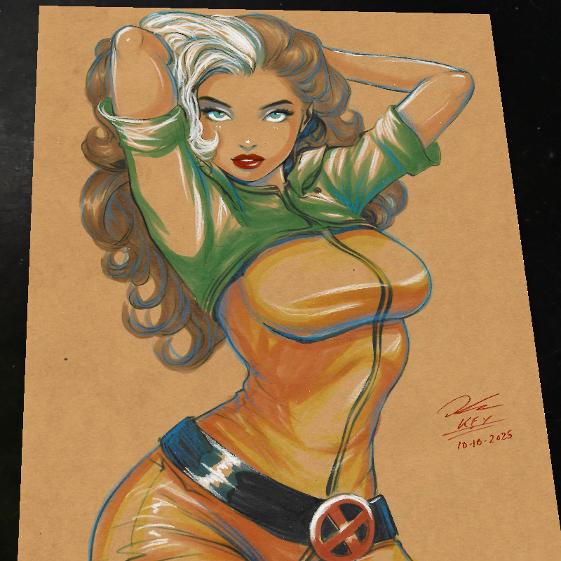 Rogue X-Men Art Print Signed 8.5x11 | Art by Keyeske