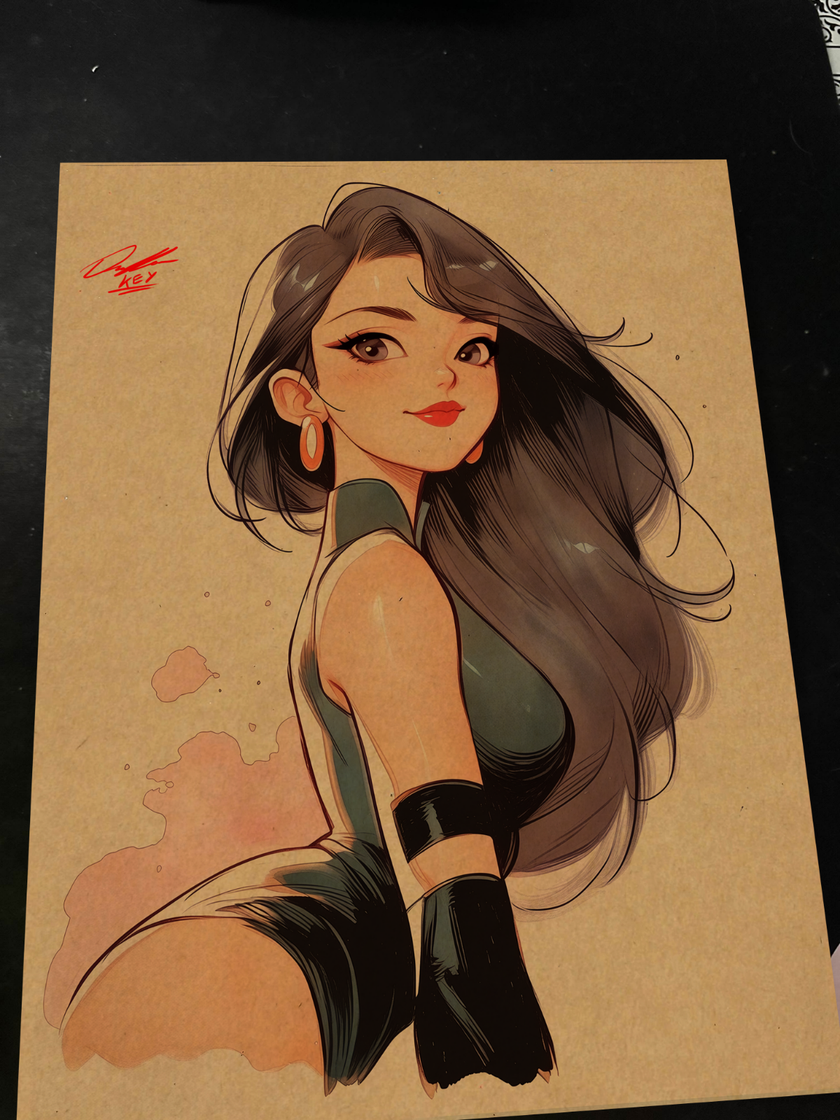 Psylocke Art Print Signed 8.5x11 | Art by Keyeske