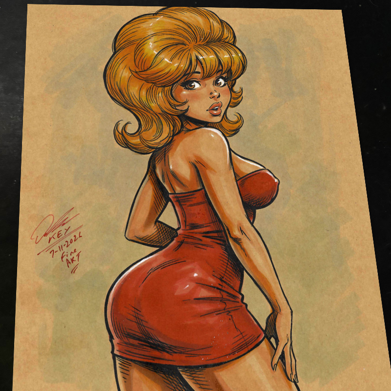 Annie Fanny Playboy Comics Art Print Signed 8.5x11 | Art by Keyeske