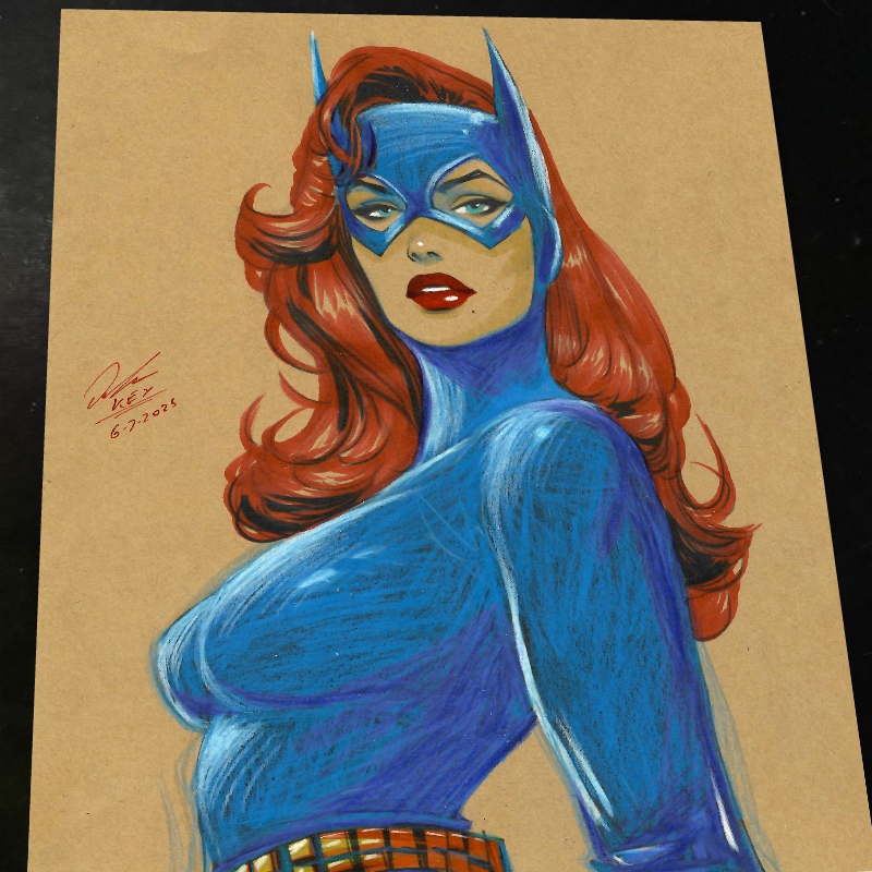 Batgirl Art Print Signed 8.5x11 | Art by Keyeske