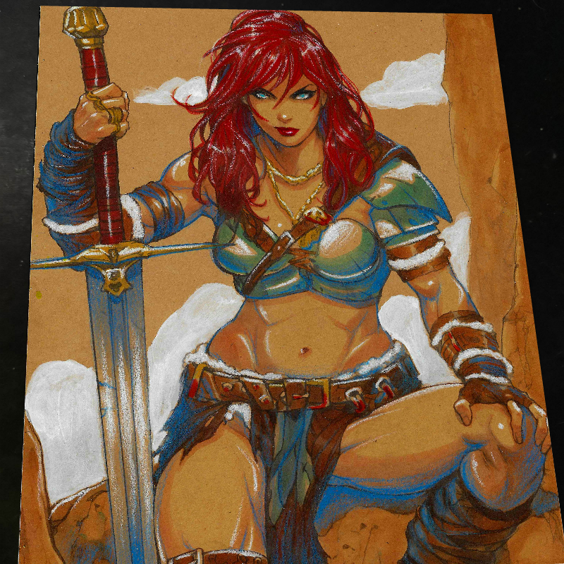 Red Sonja - Marvel art print by Keyeske