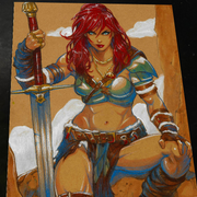 Red Sonja - Marvel art print by Keyeske