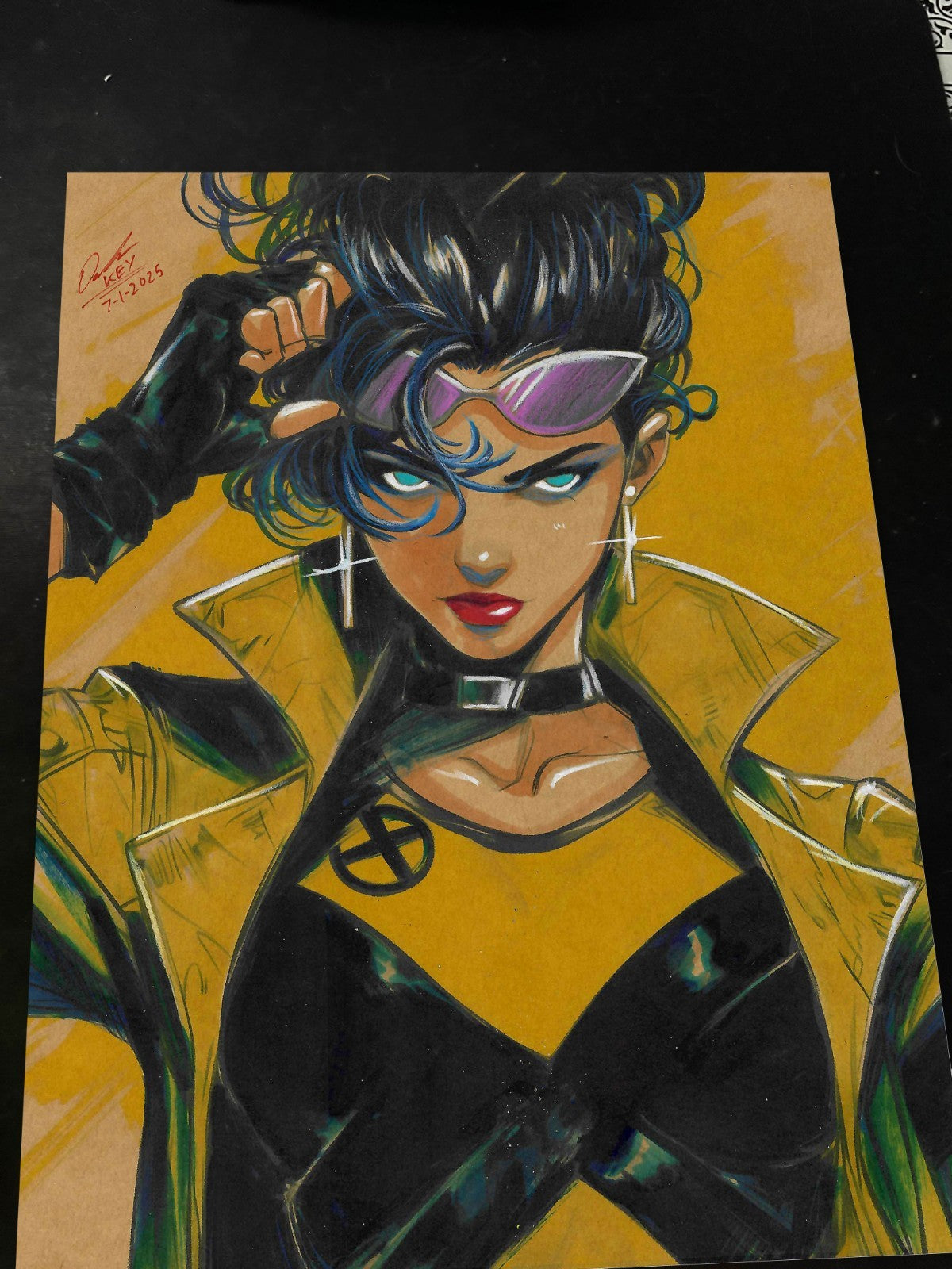 Jubilee X-Men Art Print Signed 8.5x11 | Art by Keyeske