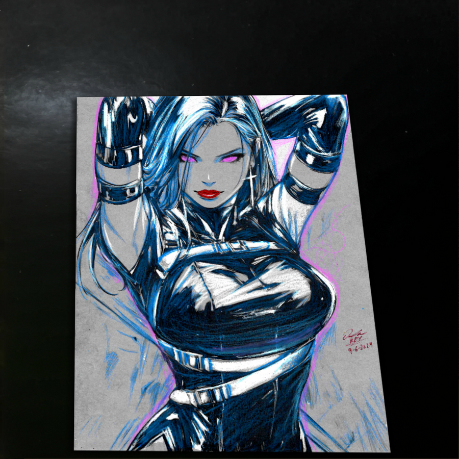Psylocke - Marvel art print by Keyeske