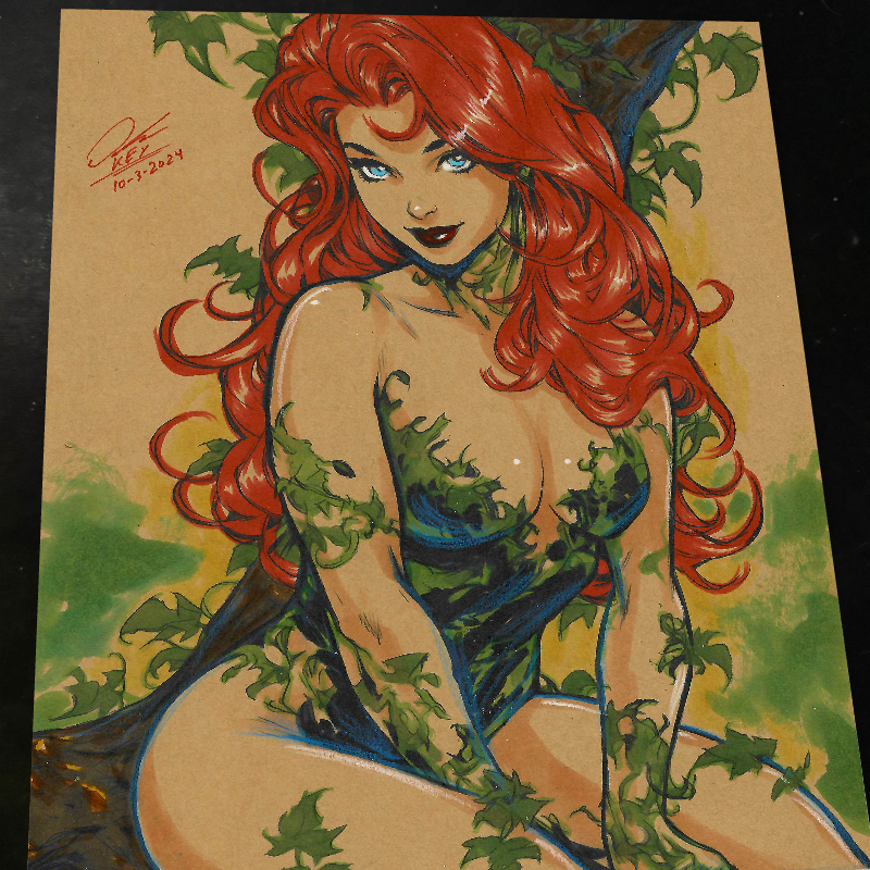 Poison Ivy Art Print Signed 8.5x11 | Art by Keyeske